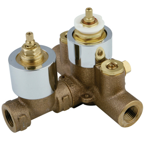 Kingston Brass KS36310V Thermostatic Valve With Volume Control, Polished Chrome