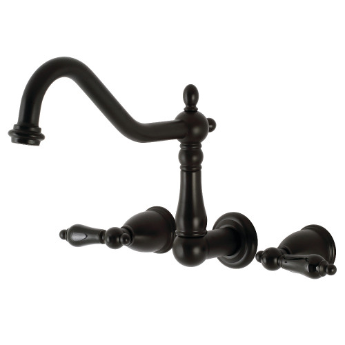 Kingston Brass KS1020PKL Duchess Wall Mount Roman Tub Faucet, Matte Black