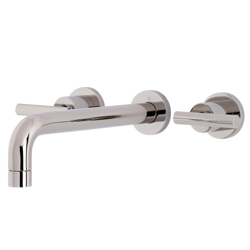 Kingston Brass KS8026CML Manhattan Two-Handle Wall Mount Tub Faucet, Polished Nickel