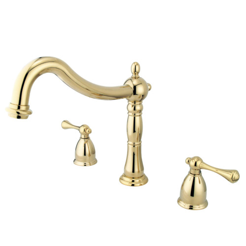 Kingston Brass KS1342BL Heritage Roman Tub Faucet, Polished Brass