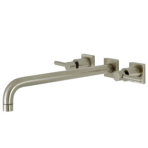 Kingston Brass KS6048DL Concord Wall Mount Tub Faucet, Brushed Nickel