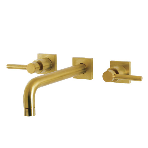 Kingston Brass KS6027DL Concord Wall Mount Tub Faucet, Brushed Brass