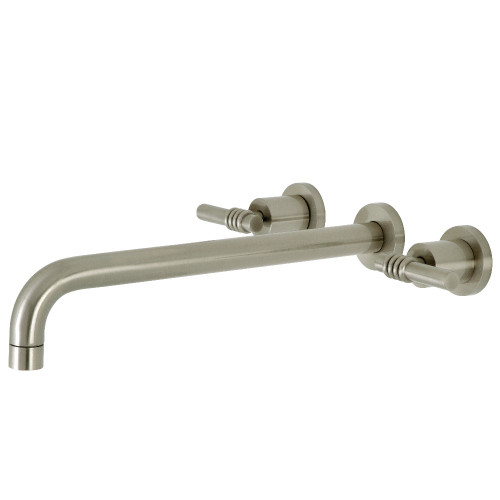 Kingston Brass KS8048ML Milano Wall Mount Tub Faucet, Brushed Nickel