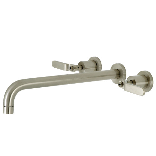 Kingston Brass KS8048KL Whitaker Wall Mount Tub Faucet, Brushed Nickel