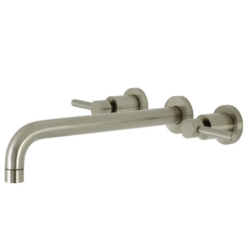 Kingston Brass KS8058DL Concord Wall Mount Tub Faucet, Brushed Nickel