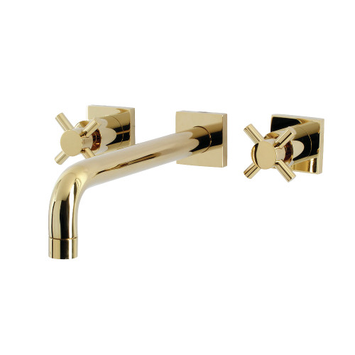 Kingston Brass KS6022DX Concord Wall Mount Tub Faucet, Polished Brass