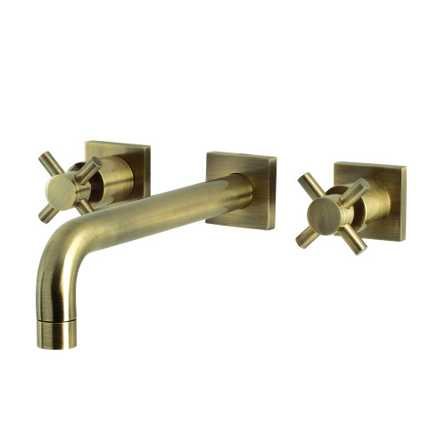 Kingston Brass KS6023DX Concord Wall Mount Tub Faucet, Antique Brass