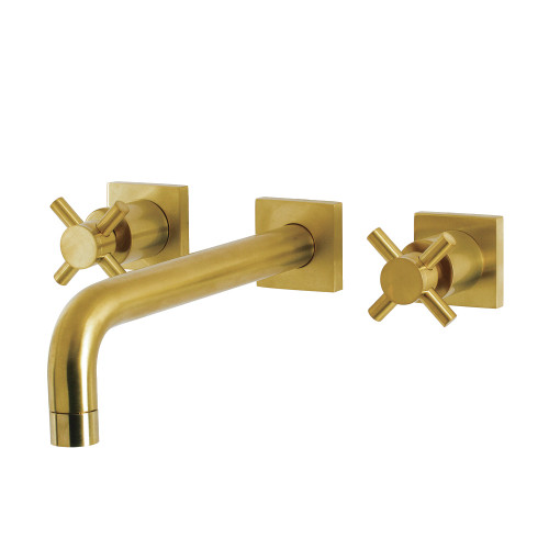 Kingston Brass KS6027DX Concord Wall Mount Tub Faucet, Brushed Brass