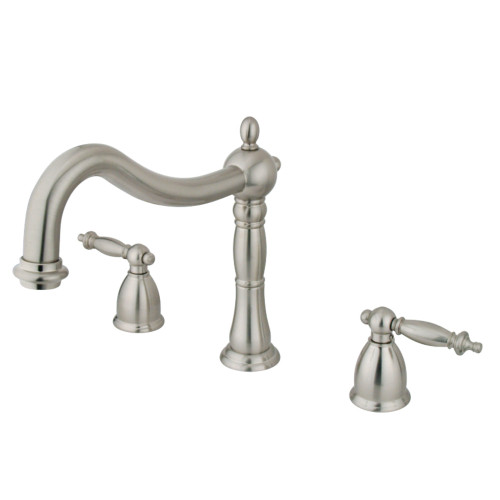 Kingston Brass KS1348TL Heritage Roman Tub Faucet, Brushed Nickel