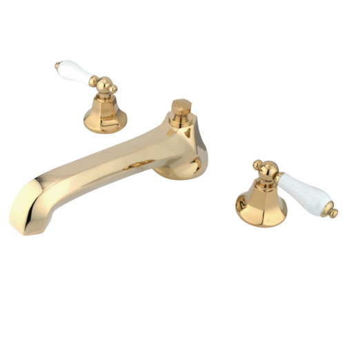 Kingston Brass KS4302PL Metropolitan Roman Tub Faucet, Polished Brass