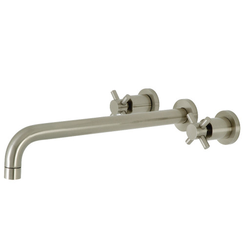 Kingston Brass KS8048DX Concord Wall Mount Tub Faucet, Brushed Nickel