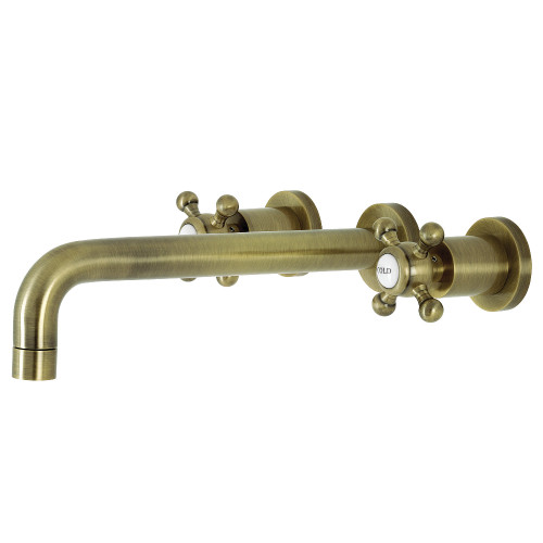Kingston Brass KS8023BX Metropolitan Two-Handle Wall Mount Tub Faucet, Antique Brass