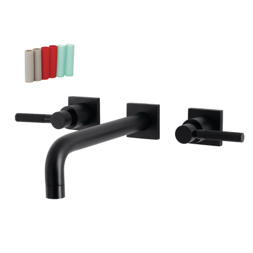 Kingston Brass KS6020DKL Kaiser Wall Mount Tub Faucet, Matte Black