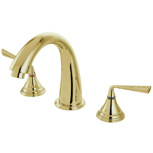 Kingston Brass KS5362ZL Silver Sage Roman Tub Faucet, Polished Brass