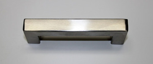 JVJ 73232 Stainless Steel 96 mm (3.78") Squared Thick Bar Door Pull With Posts At End