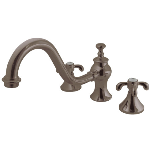 Kingston Brass KS7338TX French Country Roman Tub Faucet, Brushed Nickel