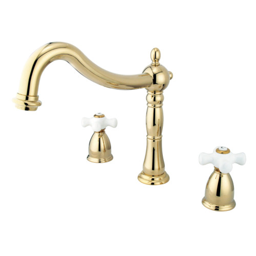 Kingston Brass KS1342PX Heritage Roman Tub Faucet, Polished Brass