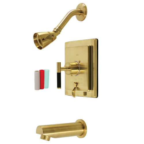 Kingston Brass KB86570CKL Kaiser Single-Handle Tub and Shower Faucet, Brushed Brass