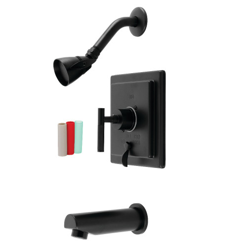 Kingston Brass KB86500CKL Kaiser Single-Handle Tub and Shower Faucet, Matte Black