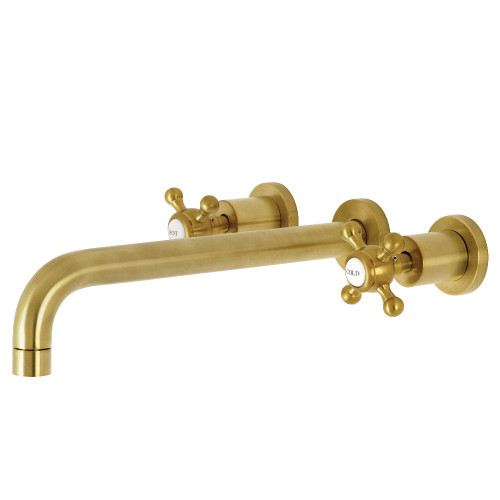 Kingston Brass KS8057BX Metropolitan Wall Mount Tub Faucet, Brushed Brass