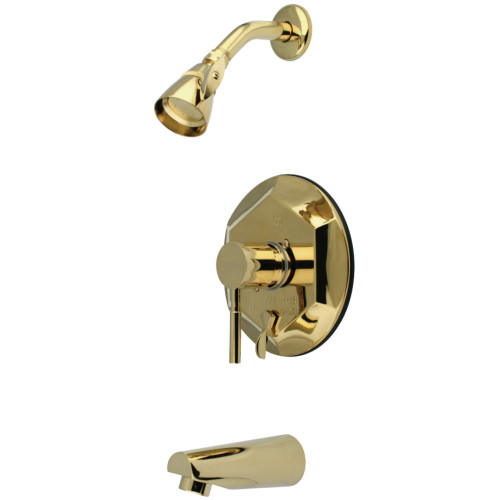 Kingston Brass KB46320DL Concord Tub & Shower Faucet, Polished Brass