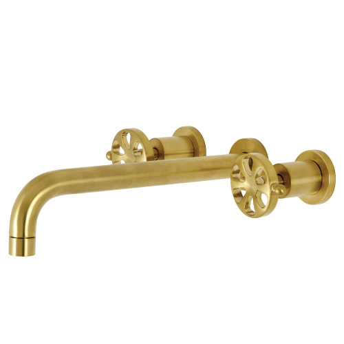 Kingston Brass KS8057RX Belknap Wall Mount Tub Faucet, Brushed Brass