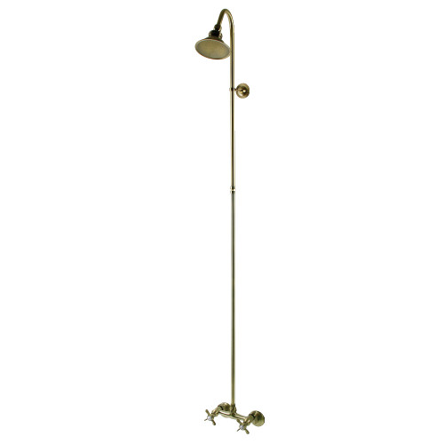 Kingston Brass CCK2133BEX Essex Shower Combo, Antique Brass