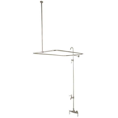 Kingston Brass CC63T8 Vintage Tub Wall Mount Tub Faucet with Shower Enclosure, Brushed Nickel