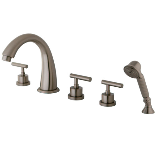 Kingston Brass  KS23685CML Roman Tub Faucet with Hand Shower, Brushed Nickel