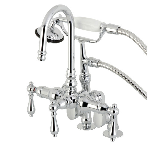 Kingston Brass CC614T1 Vintage Clawfoot Tub Faucet with Hand Shower, Polished Chrome