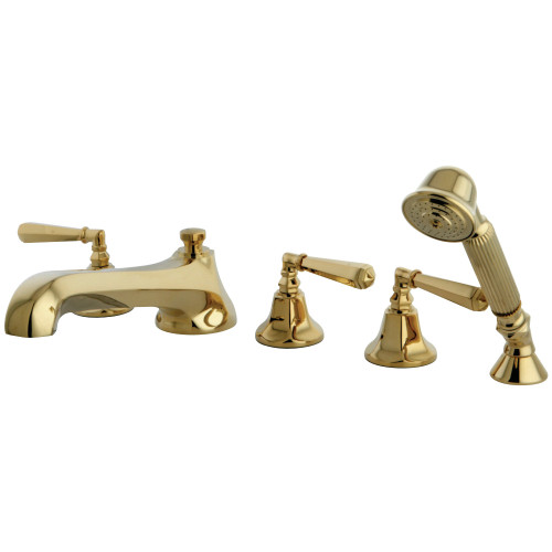 Kingston Brass  KS43025HL Roman Tub Faucet with Hand Shower, Polished Brass