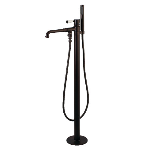 Kingston Brass KS7035DPL Paris Freestanding Tub Faucet with Hand Shower, Oil Rubbed Bronze