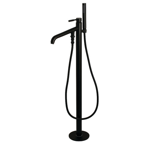 Kingston Brass  KS8130DL Concord Freestanding Tub Faucet with Hand Shower, Matte Black