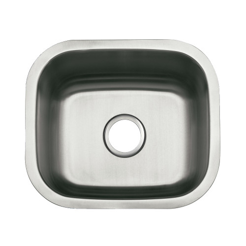 Kingston Brass GKUS16168 Gourmetier 16" Stainless Steel Undermount Single Bowl Bar Sink, Brushed