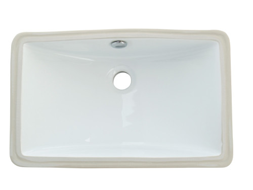 Kingston Brass LB18127 Courtyard Rectangular Undermount Bathroom Sink, White - 21 1/8 inch