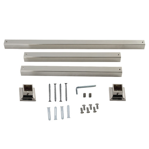 Kingston Brass VPB3328SQ6H Monarch Console Sink Legs Wall Support, Polished Nickel - 28 inch