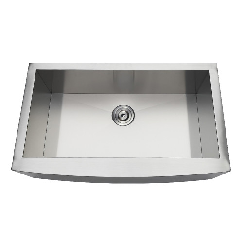 Kingston Brass Gourmetier GKTSF33209 Drop-In Stainless Steel Single Bowl Farmhouse Kitchen Sink, Brushed