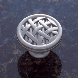 JVJ Satin Nickel 1 1/2" Crisscross Door Knob - 69246