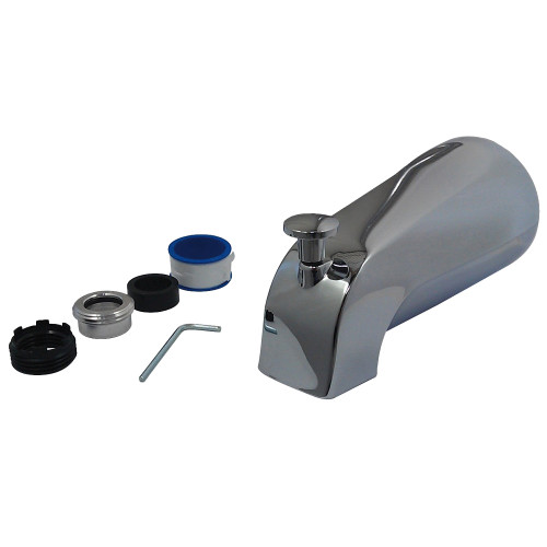 Kingston Brass K1273A1 5-3/8" Universal Diverter Tub Spout, Polished Chrome