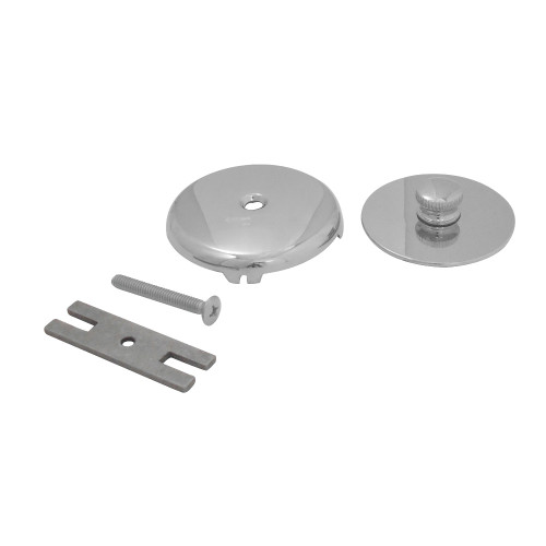 Kingston Brass DTL5303A1 Tub Drain Stopper with Overflow Plate Replacement Trim Kit, Polished Chrome