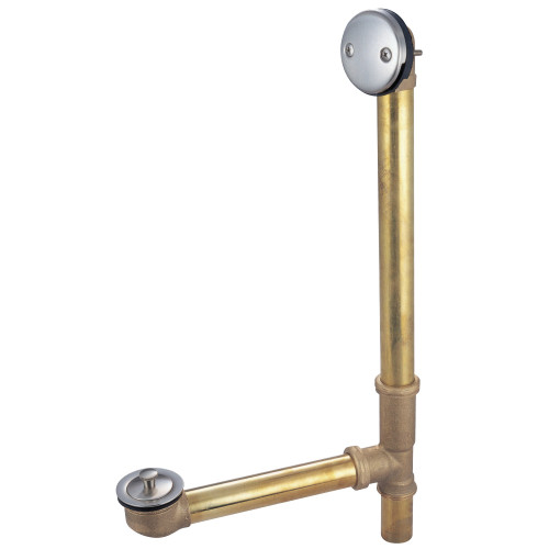 Kingston Brass PDLL3168 16" Tub Waste with Overflow with Lift and Lock Drain, Brushed Nickel