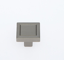 JVJ Satin Nickel 24 mm (5/16") Square Contemporary Door Knob - 76746