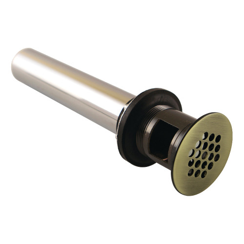 Kingston Brass KB5003 Grid Drain with Overflow, Antique Brass