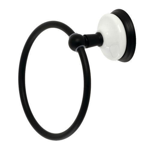 Kingston Brass BA1114MB Victorian Towel Ring, Matte Black