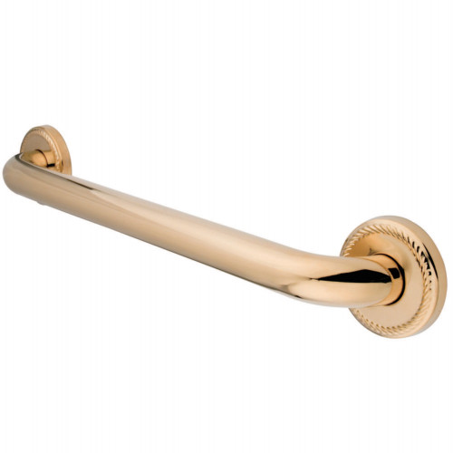 Kingston Brass DR814162 Laurel 16-Inch Decorative 1-1/4-Inch OD Grab Bar, Polished Brass