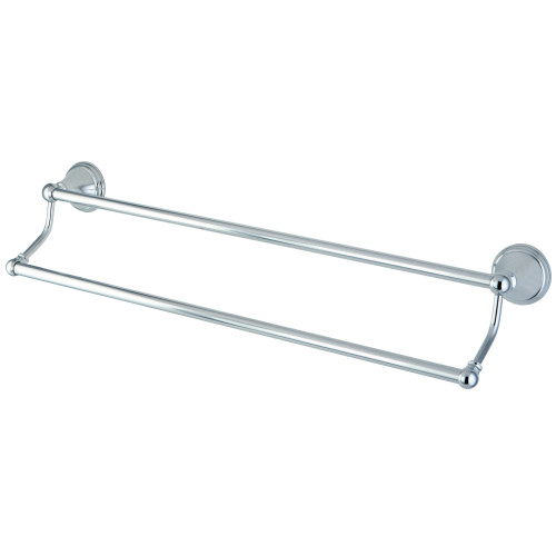 Kingston Brass BA2973C Governor 24" Dual Towel Bar, Polished Chrome