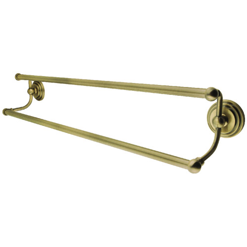 Kingston Brass BA2713AB Milano 24" Dual Towel Bar, Antique Brass