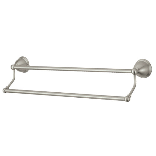 Kingston Brass BA3963SN Restoration 24" Dual Towel Bar, Brushed Nickel