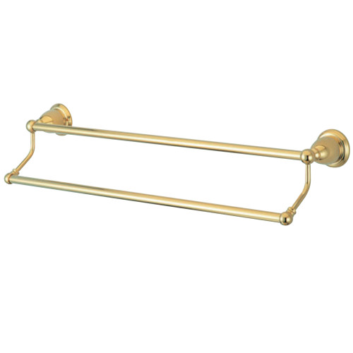 Kingston Brass BA1753PB Heritage 24" Dual Towel Bar, Polished Brass