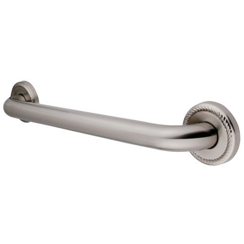 Kingston Brass DR814168 Laurel 16-Inch Decorative 1-1/4-Inch OD Grab Bar, Brushed Nickel